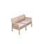Cardamom Rectangle Aluminum Loveseat
