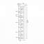 Rectangular 8-shelf Bookcase With 2 Fixed Shelves