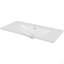 Plateau de meuble-lavabo simple 36 po avec lavabo blanc, 3 trous de robinet, céramique-121099864