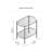 Tamsin 2-Tier End Table with Tempered Glass Top and Metal Frame