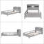 Lit plateforme avec rangement double à DEL gris antique avec garde-corps - structure en bois massif, aucun sommier tapissier requis-2031763041-2031763040
