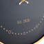 Black and Antique Brass Metal Wall Clock 
