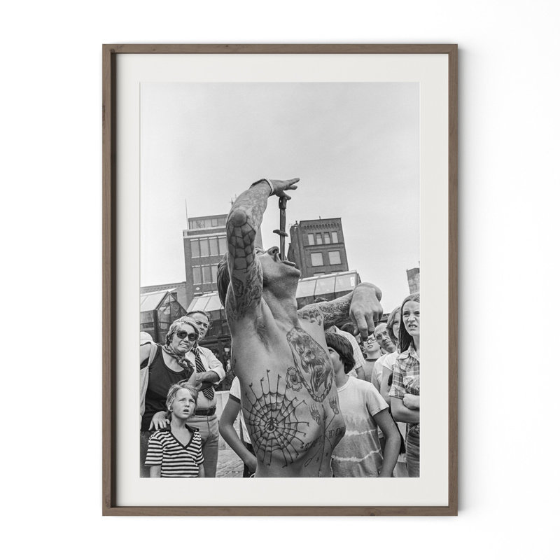 Captain Don Leslie Print by Barbara Alper, W 36" x H 48", Rustic Walnut