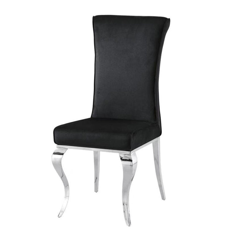 Chaise d'appoint rembourrée Reavis, Noir