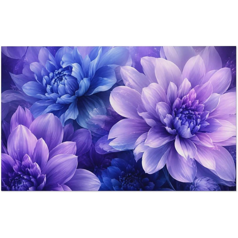 Serviette de plage mauve à motif floral bleu, serviette en microfibre légère à séchage rapide 35 x 70 po pour piscine, plage, douche, source chaude, yoga, voyage