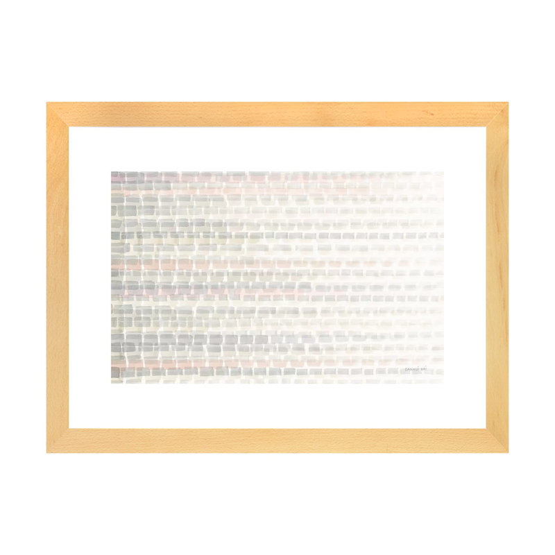 «Infinite» par Danhui Nai - impression d'art graphique, Toile avec cadre en bois beige, Blanc, H 24 po x l 32 po x P 1 po