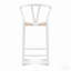 Tabouret de comptoir teint en blanc