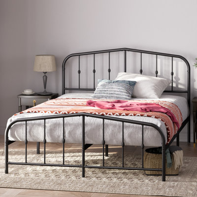 Waco Metal Bed Frame with Vintage Headboard