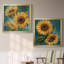 Tournesol I - ensemble de 2 reproductions d'art encadrées-797026826-797026824-797026818