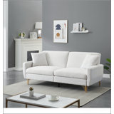 Canapé-lit en velours de 74,41 pouces avec dossier à réglage séparé et fonction de rangement