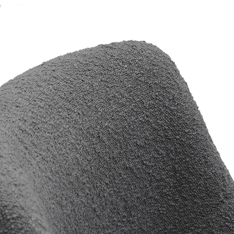 Fauteuil pivotant rembourré Breann, Mélange de polyester gris