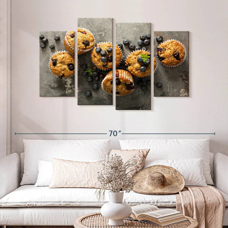 Dessert au bleuet cuit, H 32 po x l 52 po