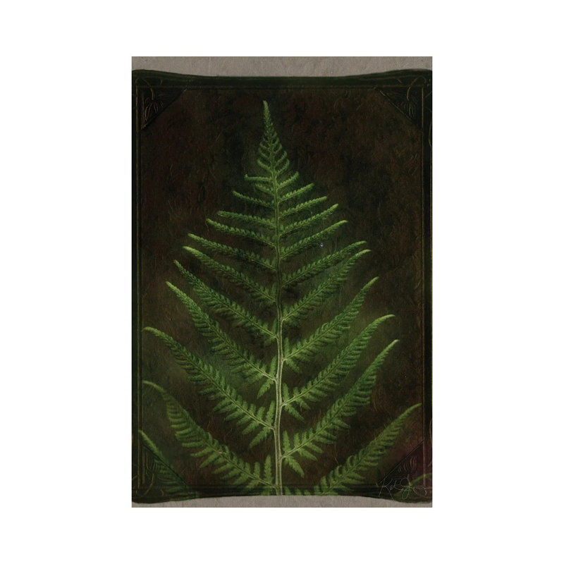 Vintage Ferm Leaf by Katrina Jones - Wrapped Canvas Painting, 20.32 cm H x 30.48 cm W