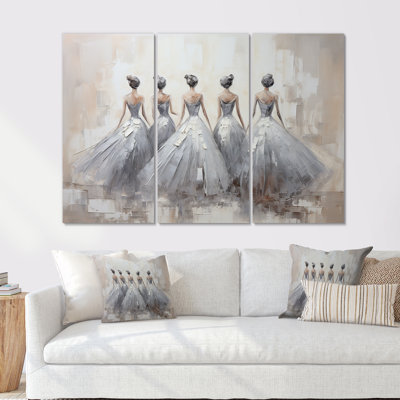 «Contemporary Gray Ballet Dance Symphony IV», ensemble d'art mural de danse