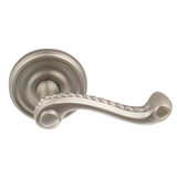 Wave/Drop Privacy (Bed & Bath) Door Lever with Round Rosette