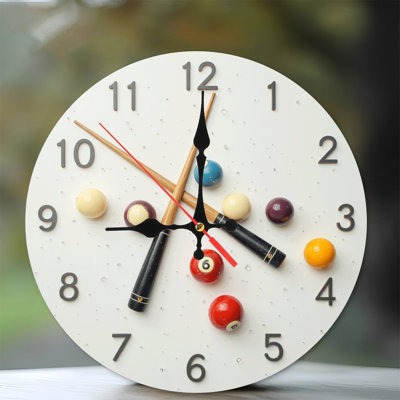 Horloge de boules de billard au design unique