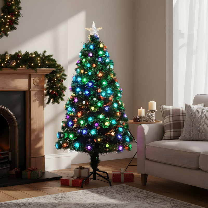 Lighted Artificial Christmas Tree, 6 ft.