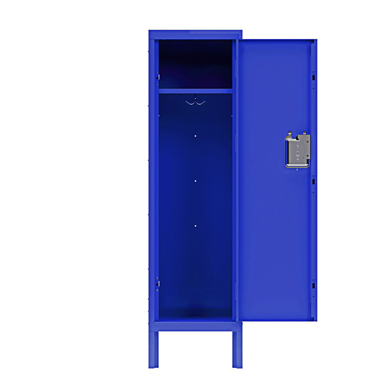 1 Door Tall Single Metal Locker-Retro Style Storage Cabinet, Entryway Cabinet, Blue