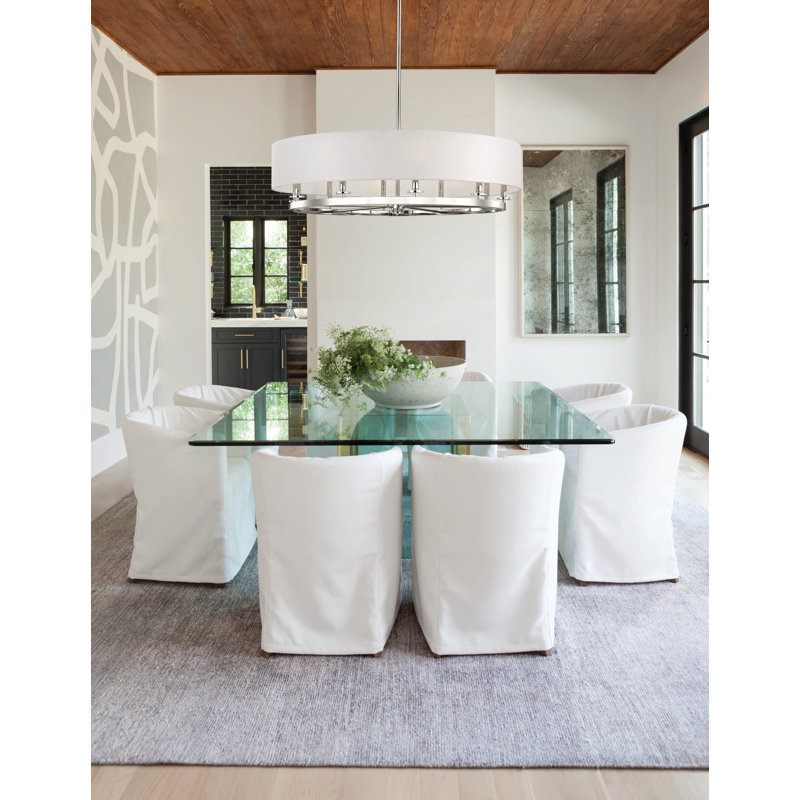 Durham 10 - Light Drum Chandelier, Polished Nickel