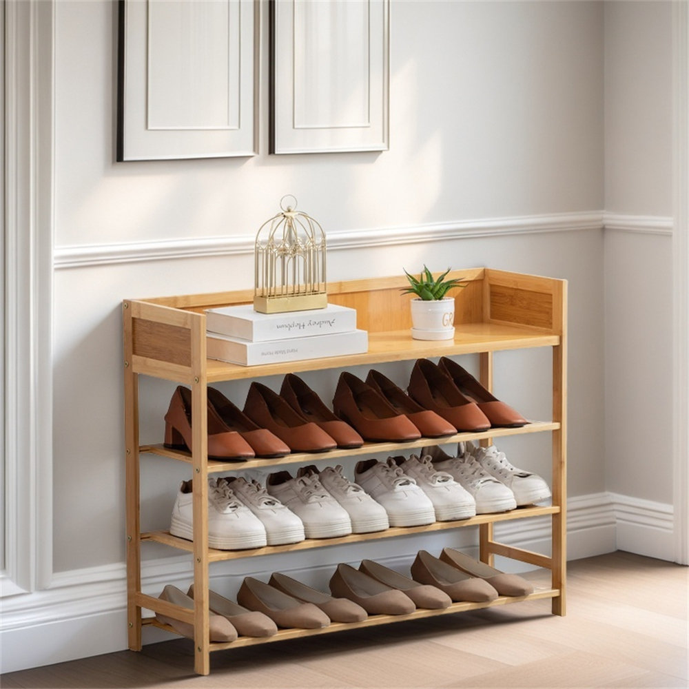 Latitude Run® Bamboo Shoe Rack, 4Th Floor Shoe Rack Storage In The ...