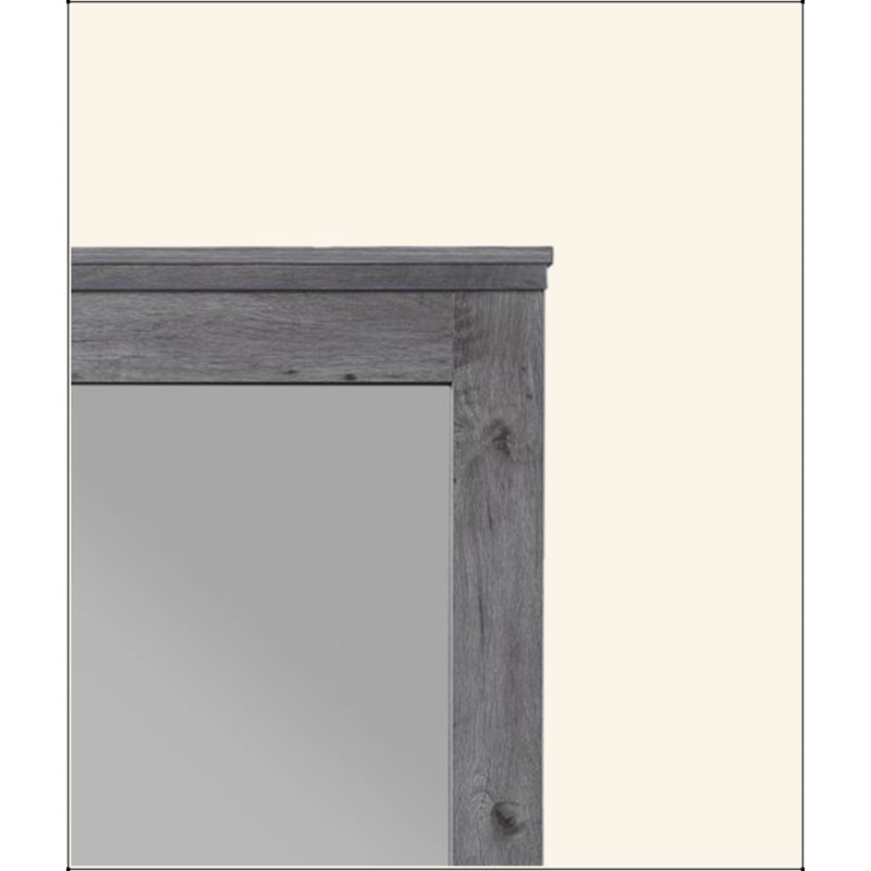 Rustic Gray Oak Finish Mirror
