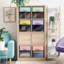 Bac de rangement 11 "avec fenêtre transparente et poignées Sorbus - Organisateurs de tissu pliables 1 pièce, bleu sarcelle pastel-115749177