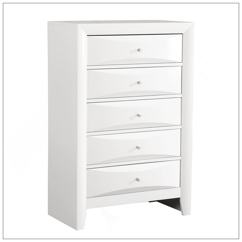 Champetre 32'' W 5 - Drawer Dresser, White
