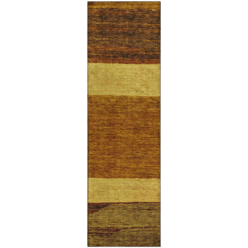 Premium Machine Washable Brennon AMF1624 Stripes Rug, Runner 2'3" x 7'6"
