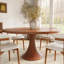 Table de salle à manger ronde en bois massif pour 4/6/8 personnes - Table de salle à manger Wabi-Sabi-1697397045-1697397047