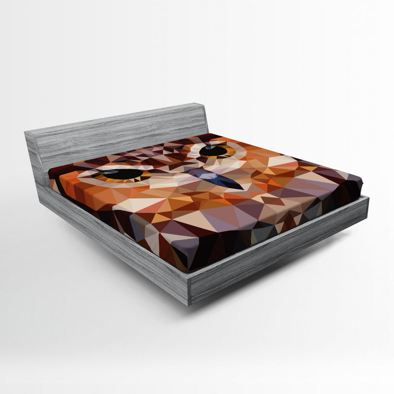 Microfiber Geometric Fitted Sheet, Full Fitted Sheet