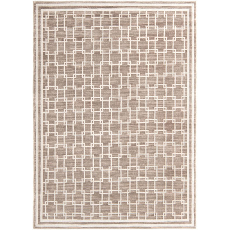Tapis beige contemporain Ogorman, Rectangle 5 pi 1 po x 7 pi 1 po
