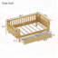 Lit plateforme simple en bois avec garde-corps et rangement spacieux, durable et sécuritaire pour les enfants-438299874-438299873
