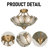 4 Light Dimmable Semi Flush Mount Gold Ceiling Light With Lotus Shape