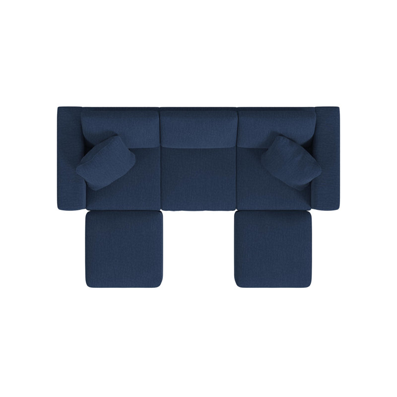 Canapé Lockheart, Polyester bleu
