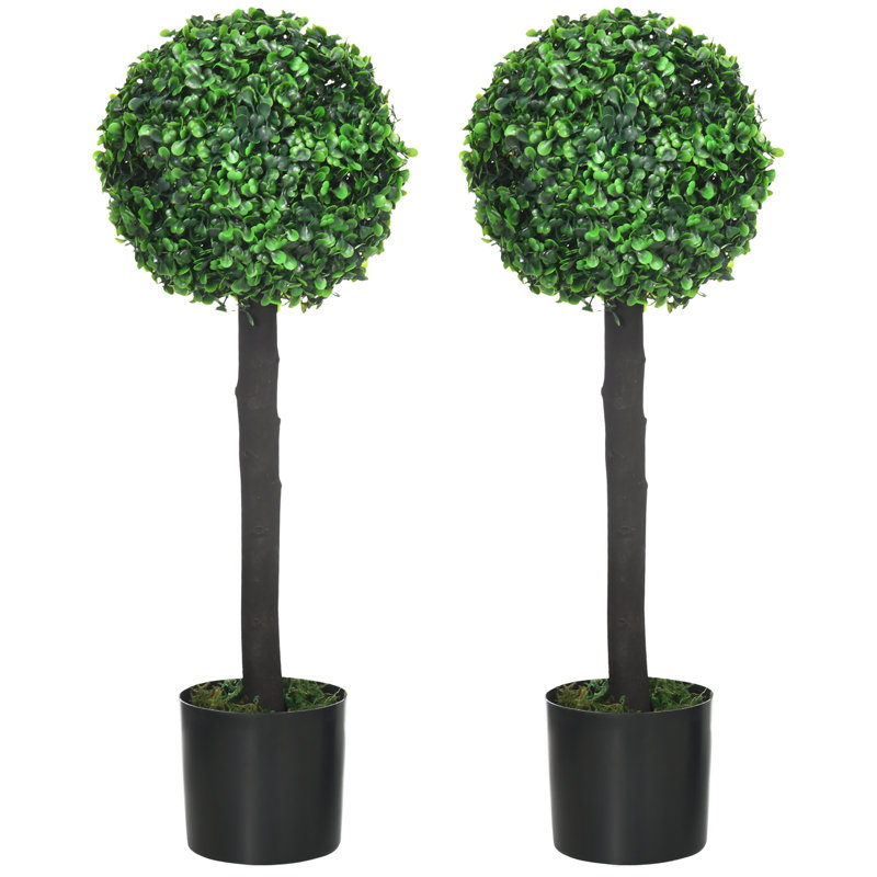 60cm Faux Boxwood Tree in Pot