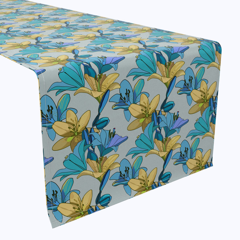 Fabric Textile Products, Inc. Table Runner, 100% Cotton, Floral 93, 16" x 108"