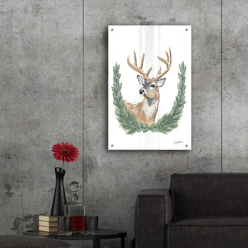«Arctic Winter Deer» par Sara Baker, H 36 po x l 24 po x P 0,2 po