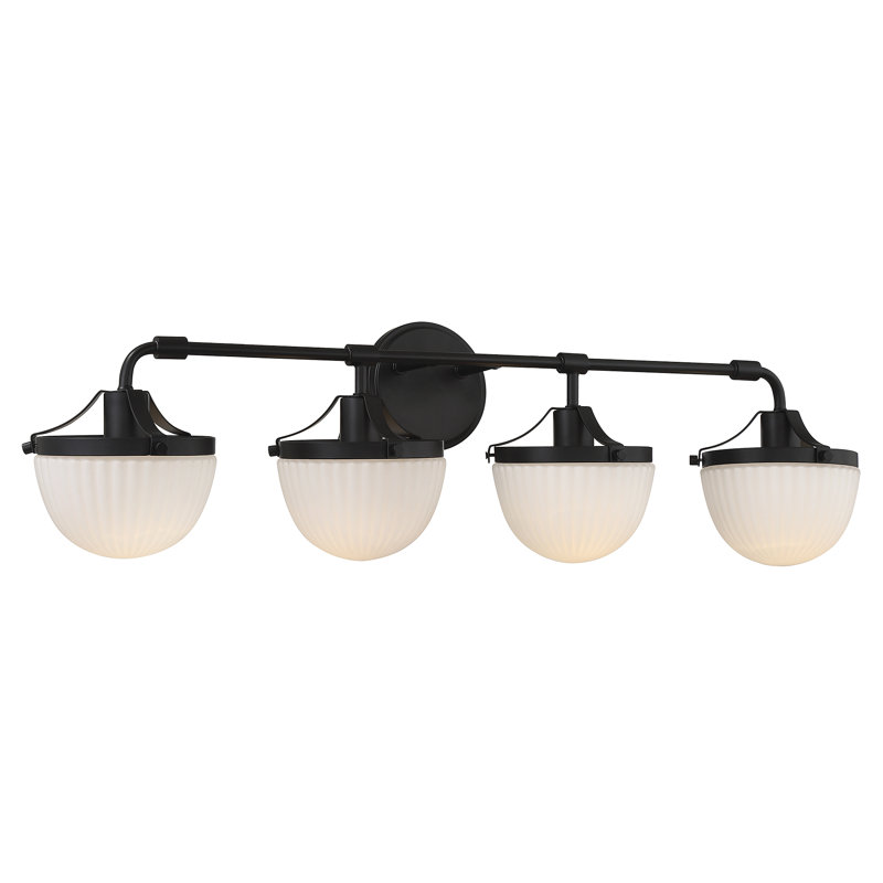 Brotons 4-Light Bathroom Vanity Light, Black