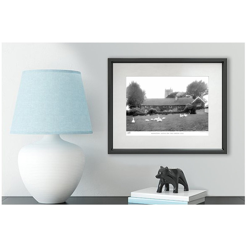 Manaton, Geese On The Green 1922 by Francis Frith - Single Picture Frame Print, 28cm H x 36cm W x 2.3cm D