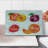 Ambesonne Fruit Tempered Glass Cutting Board Peach Raspberry and Plum Multicolor