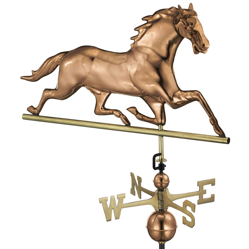 Girouette de cheval, Cuivre poli
