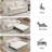 King Pull Out Sofa Bed – Convertible Sleeper Sofa Bed with USB Ports, Fabric Loveseat Chaise Lounge-747086827-755457117
