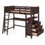 Twin Loft Bed With Drawers,Desk And Shelves-118032727