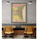 Ville de Philadelphie, carte de Philadelphie, ancienne carte de Philadelphie, affiche antique de Pennsylvanie, décor d'entrée rustique, art de salon