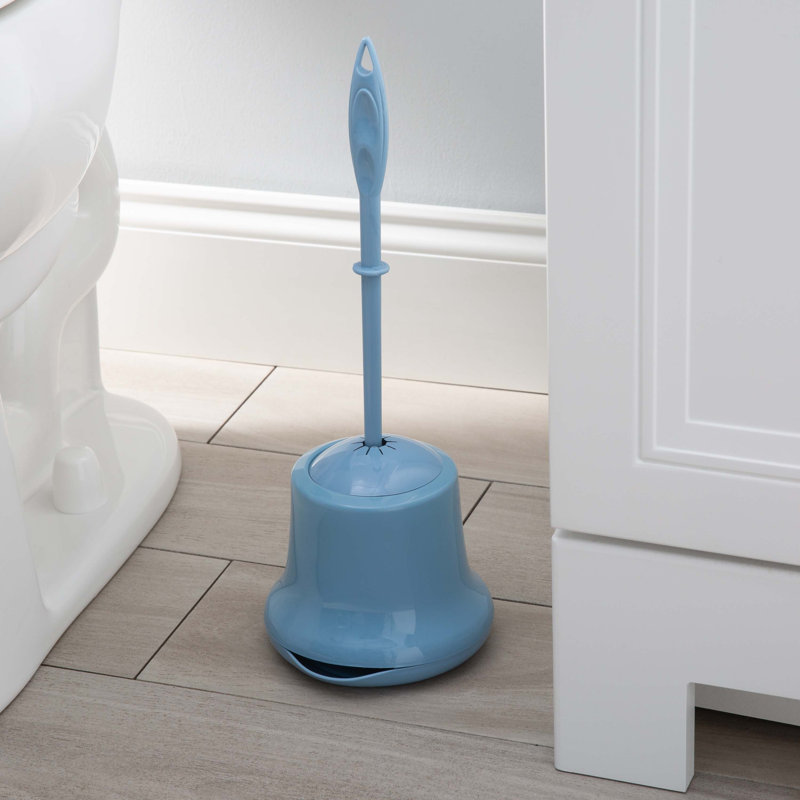 Bath Bliss Plastic Toilet Brush And Holder