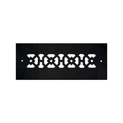 AIR RETURN 2"x10" Duct Opening | Heavy Cast Aluminum Air Grille (4"x12" Overall) | Powder Coated