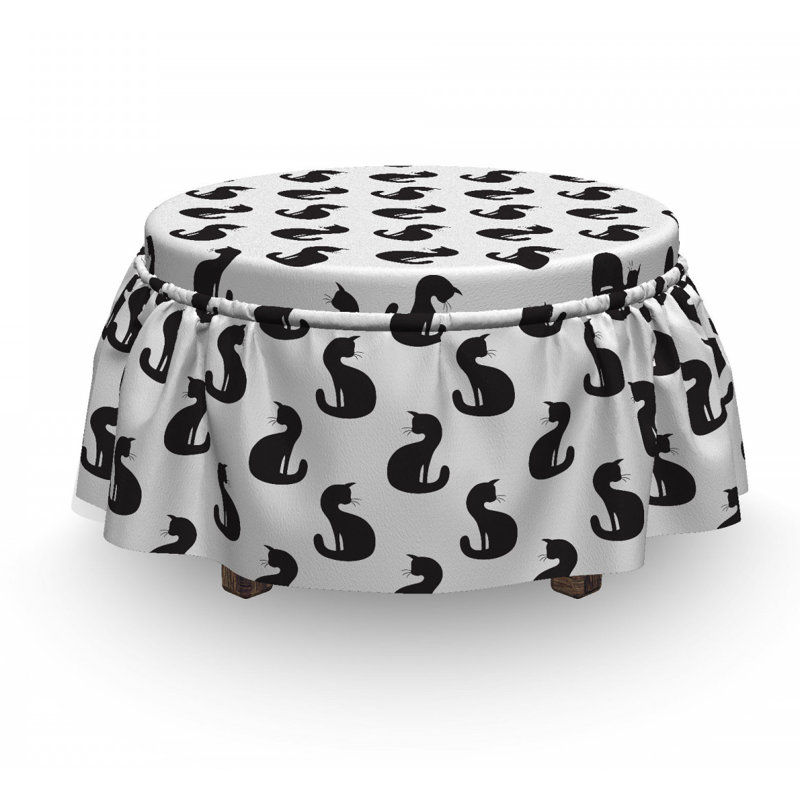 Housse pour repose-pieds chat