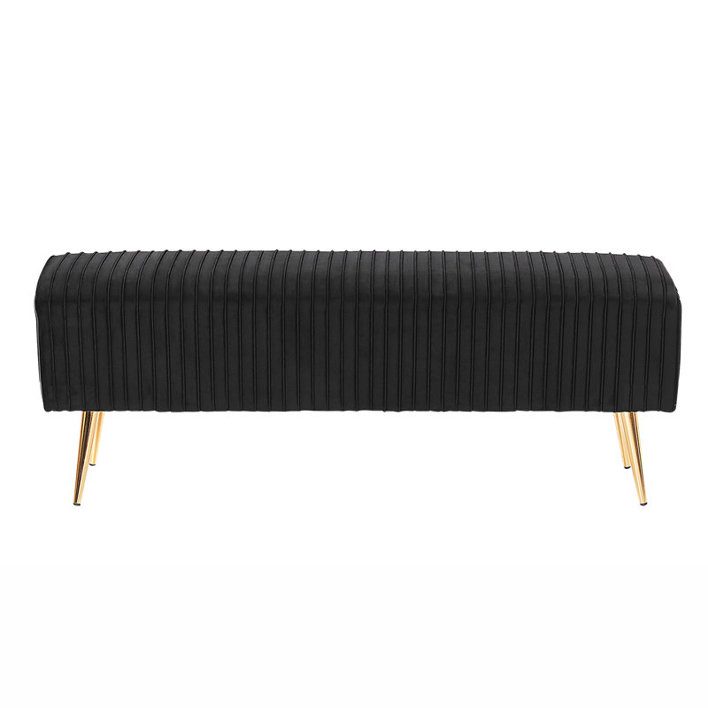Foye Upholstered Bench, Black
