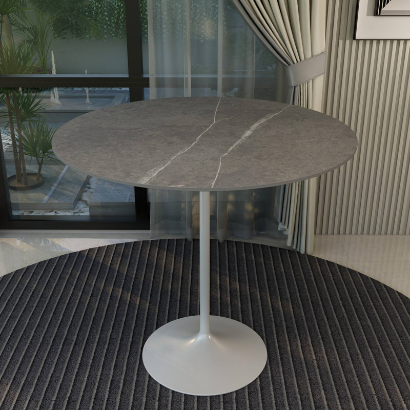 Table de salle à manger Carwile Cavin, Gris marbre