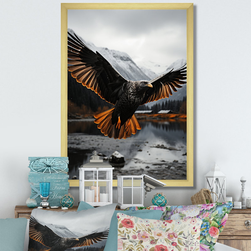 Scullion Alaska Arctique Wingspan II sur impression sur toile, H 44 po x l 34 po x P 1,5 po, Encadrement doré